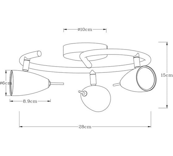 Потолочный светильник Arte Lamp A1966PL-3GY