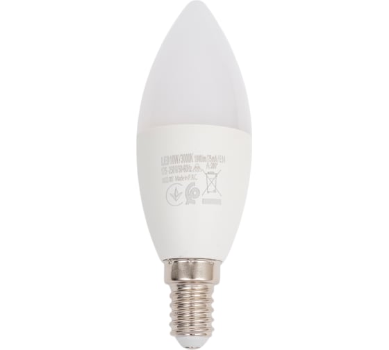 Лампа светодиодная Horoz Electric ULTRA-10 С37 10W 3000K E14 175-250V 001-003-0010 HRZ11100001 1
