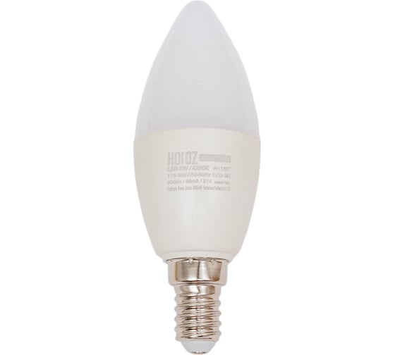 Лампа светодиодная Horoz Electric ULTRA-8 8W C37 4200K E14 175-250V 001-003-0008 HRZ33002925