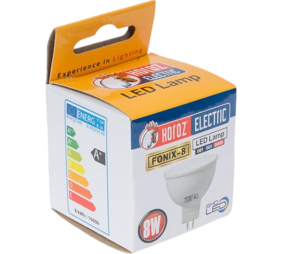 Светодиодная лампа Horoz Electric FONIX-8 8W GU5.3 3000K 175-250V 001-001-0008 HRZ00002418