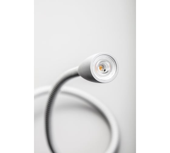 Светильник GTV LED BOSTON, кроватный, 12V/1W, с выключателем, IP20, цвет алюминий, тёплый белый LD-BOS1CBWG-53