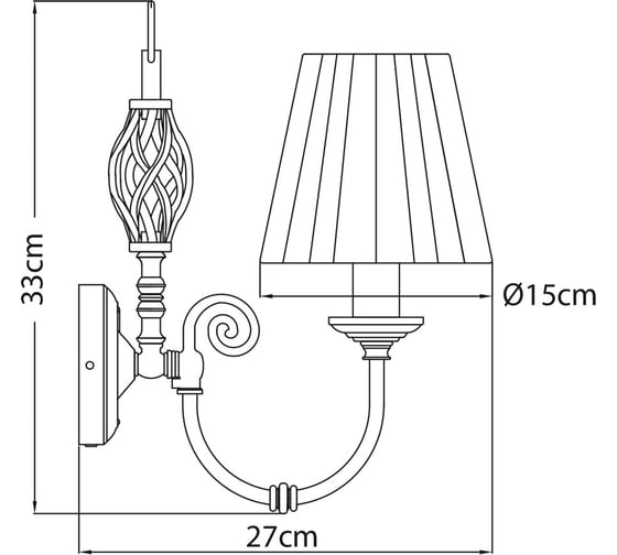 Настенный светильник Arte Lamp A8390AP-1AB