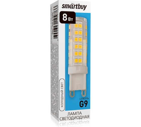Светодиодная лампа Smartbuy LED G9-8W/6000/G9 SBL-G9-8-60K