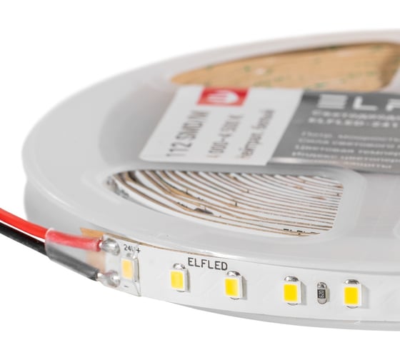 Лента светодиодная ELF LED PRO140, 112/м (2835), 24В, 10Вт/м, 5м, белый теплый 2800-3300К ELFLED-24112-PRO140ww