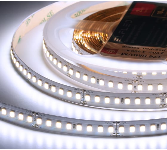 Лента светодиодная ELF LED PRO140, 176/м (2835), 24В, 16Вт/м, 5м, белый 6500-7000К ELFLED-24176-PRO140w