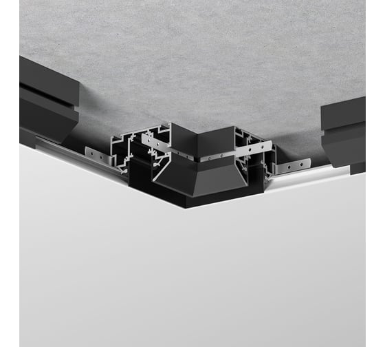 Коннектор угловой внутренний для шинопровода Elektrostandard Slim Magnetic в натяжной потолок черный a067414
