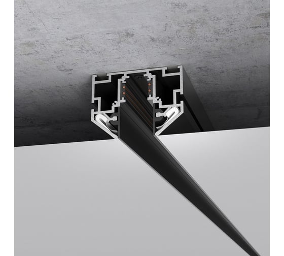 Шинопровод в натяжной потолок Elektrostandard Slim Magnetic с декоративными вставками 2 м черный a067412