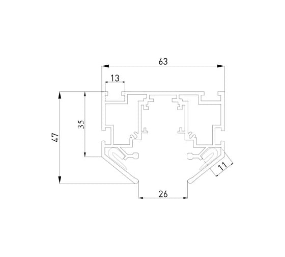 Шинопровод в натяжной потолок Elektrostandard Slim Magnetic с декоративными вставками 2 м черный a067412