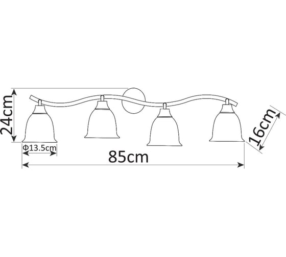 Потолочный светильник Arte Lamp A9557PL-4BG
