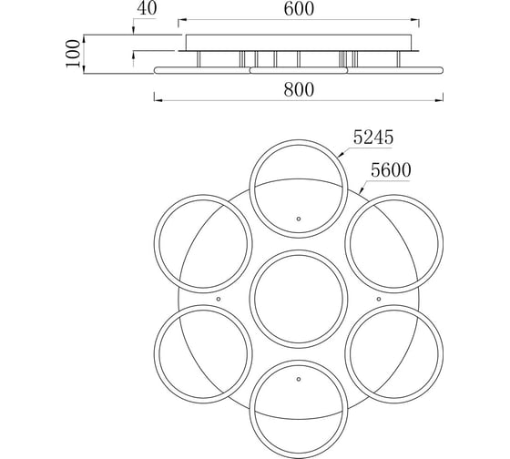 Потолочный светильник Arte Lamp A2500PL-7WH