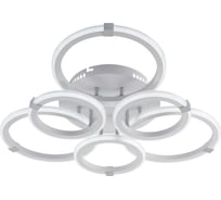 Люстра потолочная светодиодная Schaffner Rustico 3375-3+3, цвет белый/хром. Люстра с пультом управления, освещение до 15 кв.м, мощность 120 Вт Rustico 3375-3+3 WH+CR IR