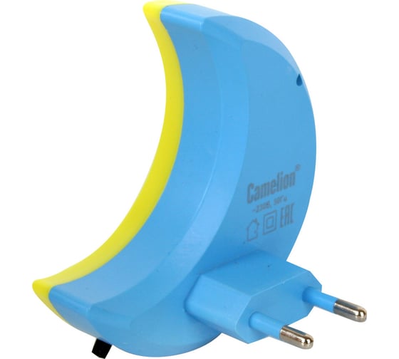 Ночник с выключателем Camelion NL-244, "Месяц", LED, 220В 14264