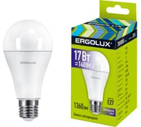 Светодиодная лампа Ergolux LED-A60-17W-E27-6K ЛОН, 17Вт, E27, 6500K 13181