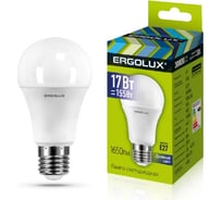 Светодиодная лампа Ergolux LED-A60-17W-E27-6K ЛОН, 17Вт, E27, 6500K 13181