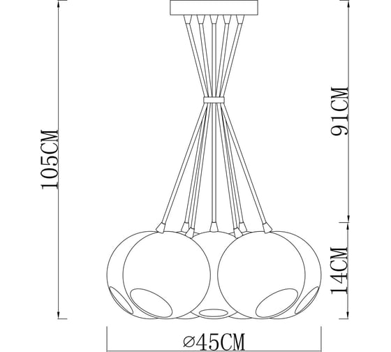 Подвесной светильник Arte Lamp A8072SP-7CC