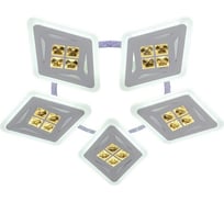 Люстра светодиодная ЭкономСвет 50548/5WT RGB