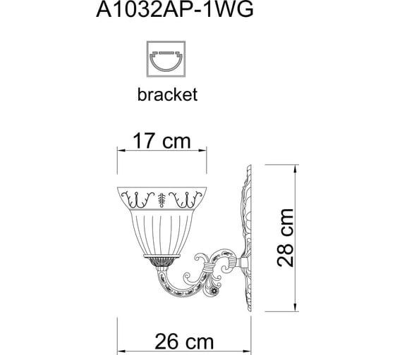 Настенный светильник Arte Lamp A1032AP-1WG