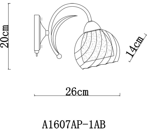 Настенный светильник Arte Lamp A1607AP-1AB