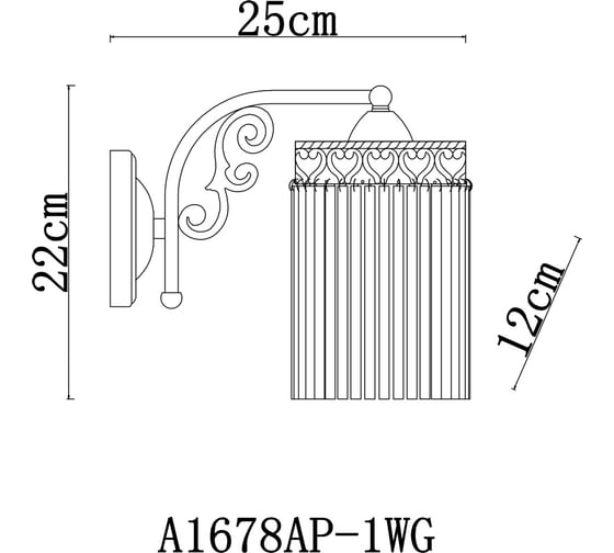 Настенный светильник Arte Lamp A1678AP-1WG