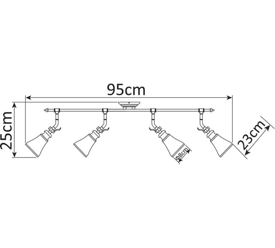 Потолочный светильник Arte Lamp A9231PL-4AB