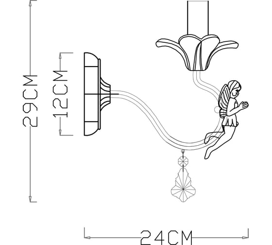 Настенный светильник Arte Lamp A5349AP-1WH