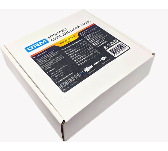 Комплект светодиодной ленты URM, 60 LED, 12 В, 4.8 Вт, IP22, теплый белый 3М N01014
