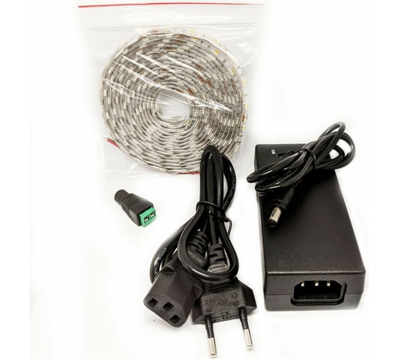 Комплект светодиодной ленты URM, 60 LED, 12 В, 14.4 Вт, IP65, теплый белый, 3М N01018