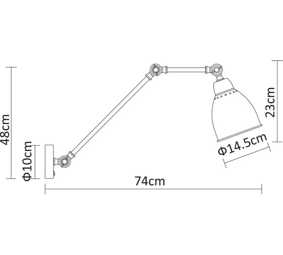 Настенный светильник Arte Lamp A2055AP-1AB
