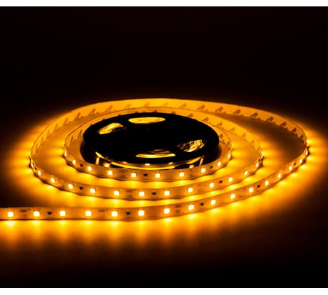 Светодиодная лента URM, 60 LED, 12 В, 4.8 Вт, 6-8 лм, IP22, желтый С10201