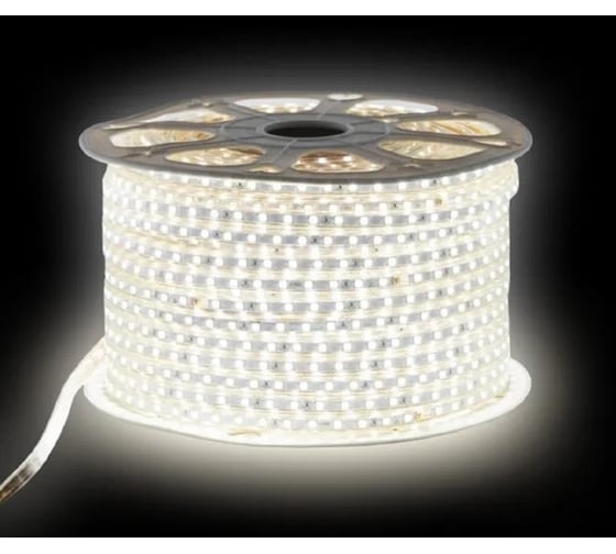 Светодиодная лента URM, 60 LED, 220 В, 14.4 Вт, IP67, холодный белый 6500 К С10121
