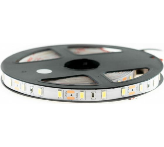 Светодиодная лента URM, 5730, 60 LED, 12 В, 18 Вт, IP22, холодный белый 6500 К С10226