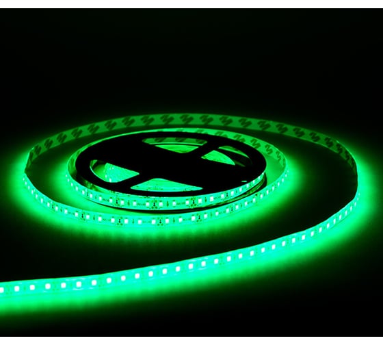 Светодиодная лента URM, 120 LED, 12 В, 9.6 Вт, 6-8 лм, IP65, зеленый С10082 1