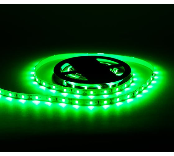 Светодиодная лента URM, 60 LED, 12 В, 4.8 Вт, 6-8 лм, IP22, зеленый С10198
