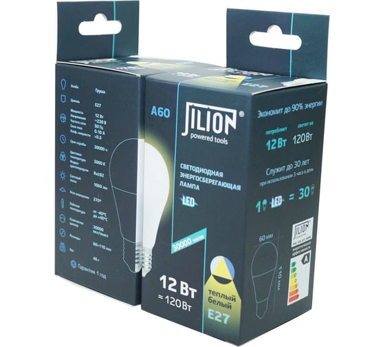 Светодиодная лампа Jilion A60 12W E27 3000K 9512031