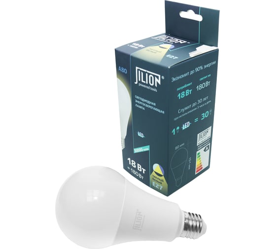 Светодиодная лампа Jilion A80 18W E27 3000K 9513031