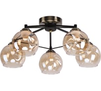 Потолочный светильник ЭкономСвет 25031/5BK+AB AMB