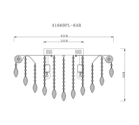 Потолочный светильник Arte Lamp A1660PL-6AB