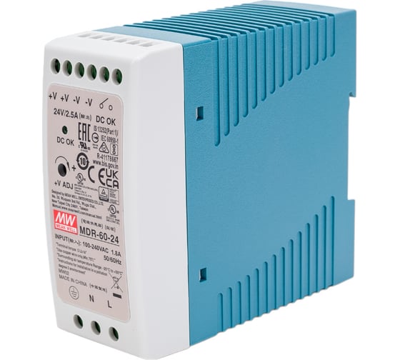 Источник питания Mean Well AC/DC MDR-60-24 Т00252360