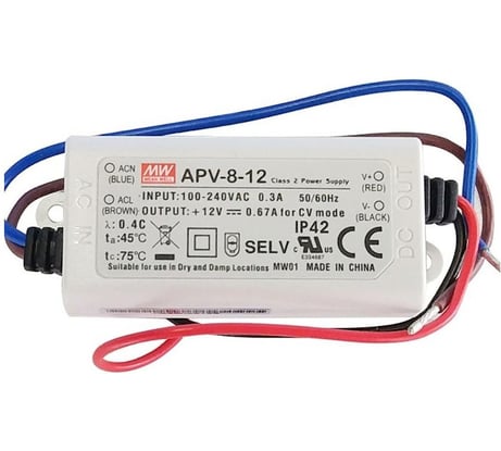 Источник питания Mean Well AC/DC APV-8-12 Т02290278