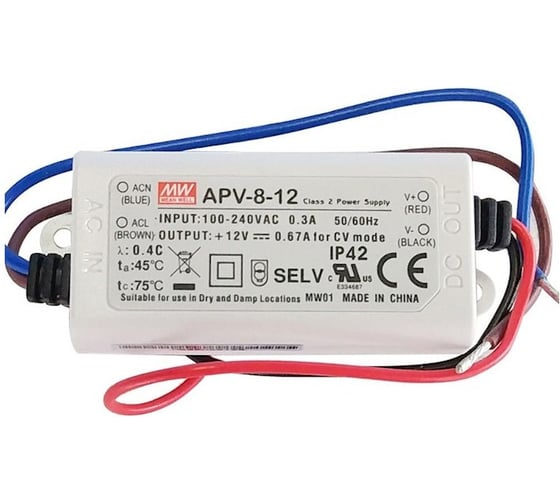 Источник питания Mean Well AC/DC APV-8-12 Т02290278