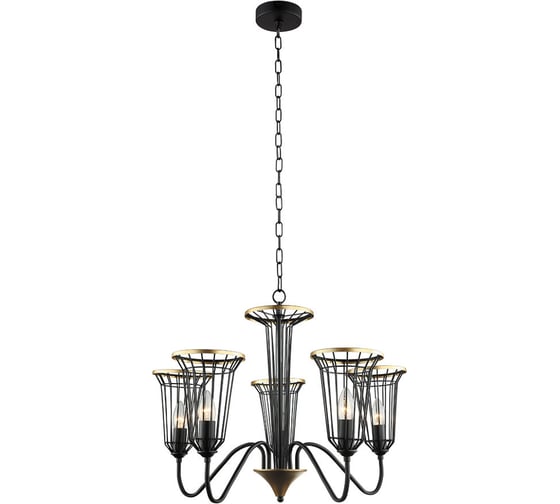 Подвесная люстра Lumien Hall БЛИС 4016/5P-BK-GD 1