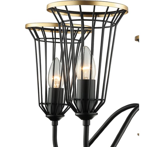 Подвесная люстра Lumien Hall БЛИС 4016/5P-BK-GD