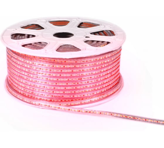 Светодиодиодная лента Вымпел 60 LED3528, 220В, 1м, красный цвет IP67 9050