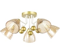 Люстра ЭкономСвет классическая 12233/5CPGD+WT AMB