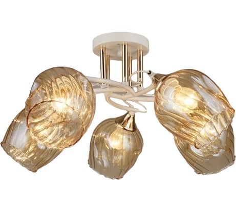 Люстра ЭкономСвет классическая 12242/5WT+FGD AMB