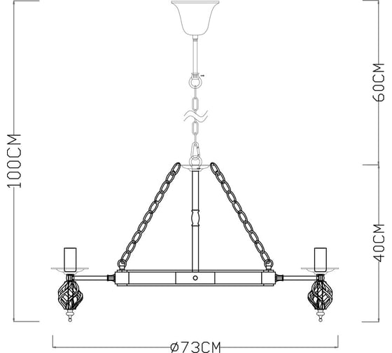 Подвесной светильник Arte Lamp A4550LM-6CK