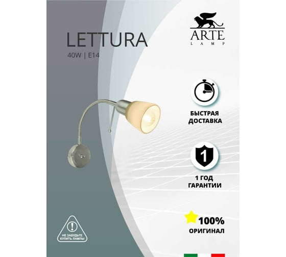 Настенный светильник Arte Lamp A7009AP-1SS