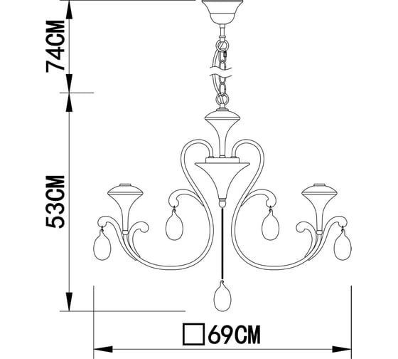 Подвесной светильник Arte Lamp A3239LM-6WH