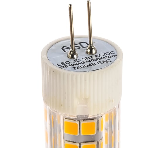 Лампа светодиодная ASD LED-JC-std 5Вт, 12В, G4, 4000К, 450Лм 4690612004662