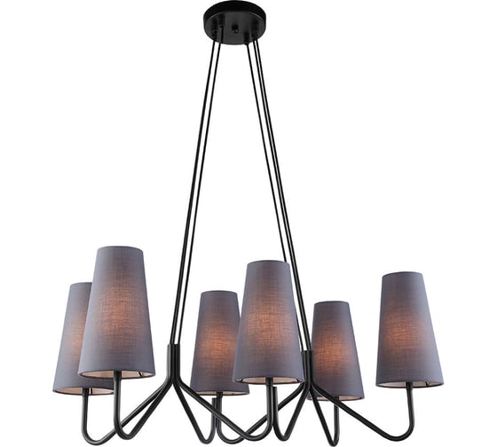 Подвесная люстра Lumien Hall ЛИБЕРА 4007/6P-BK-GR-BL 1
